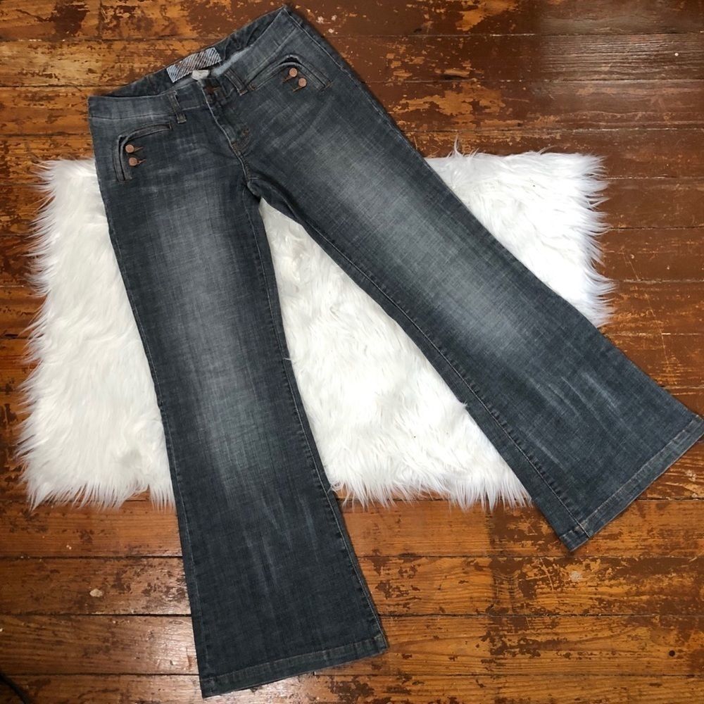 American Rag denim jean wide leg bell bottoms sz7